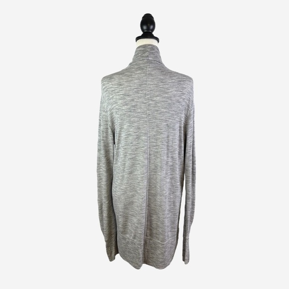 Athleta Long Sleeve Open Cardigan Marled Gray - Picture 7 of 13